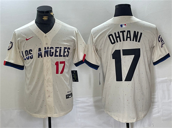 Los Angeles Dodgers #17 Shohei Ohtani Cream Stitched Jersey